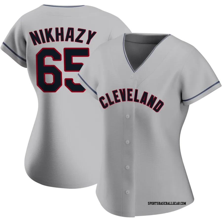 Doug Nikhazy Women's Cleveland Guardians Gray Replica Road Jersey