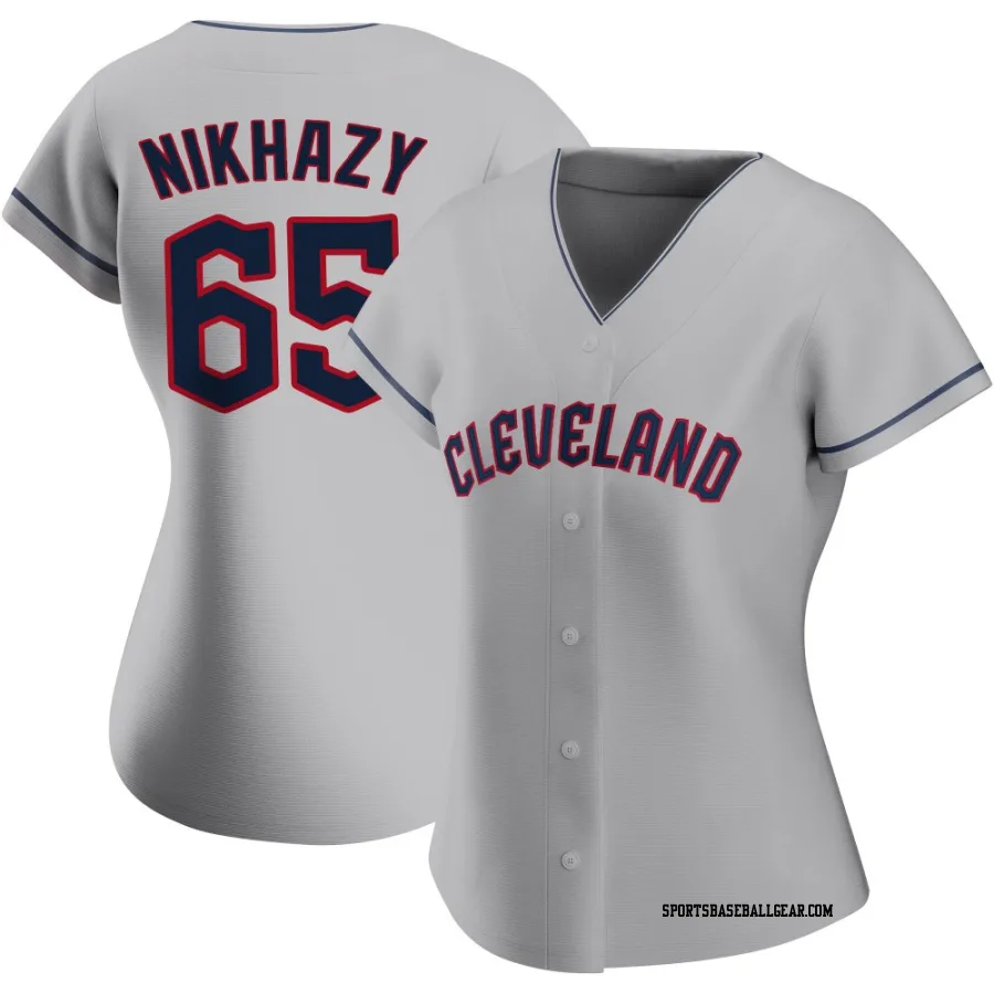 Doug Nikhazy Women's Cleveland Guardians Gray Replica Road Jersey