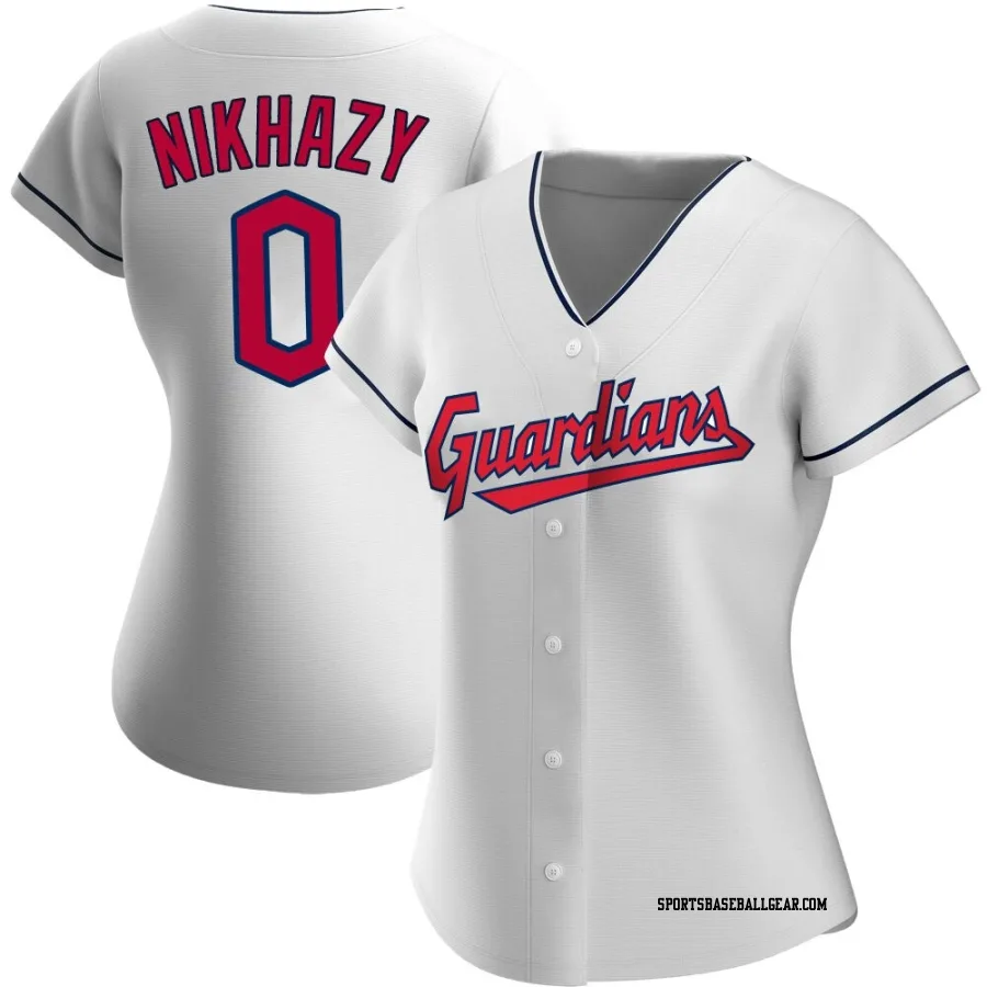 Doug Nikhazy Women's Cleveland Guardians White Replica Home Jersey