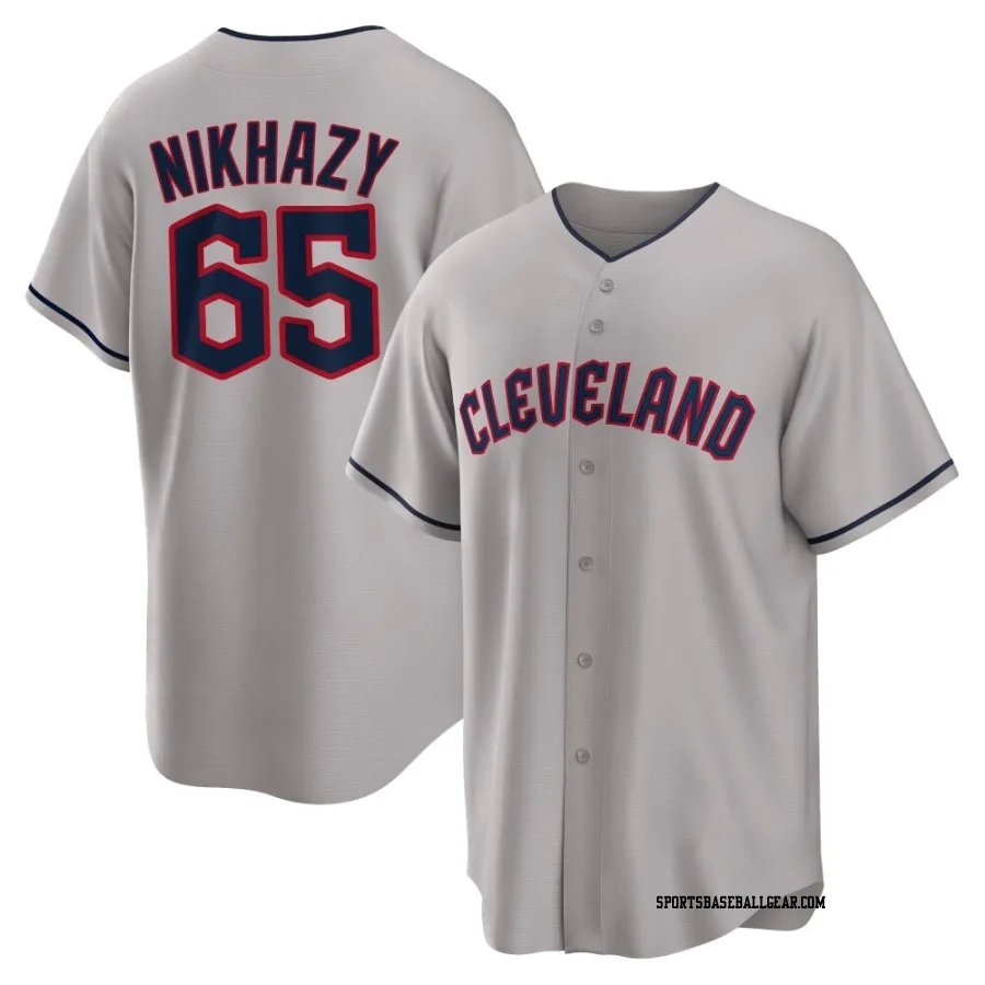 Doug Nikhazy Youth Cleveland Guardians Gray Replica Road Jersey