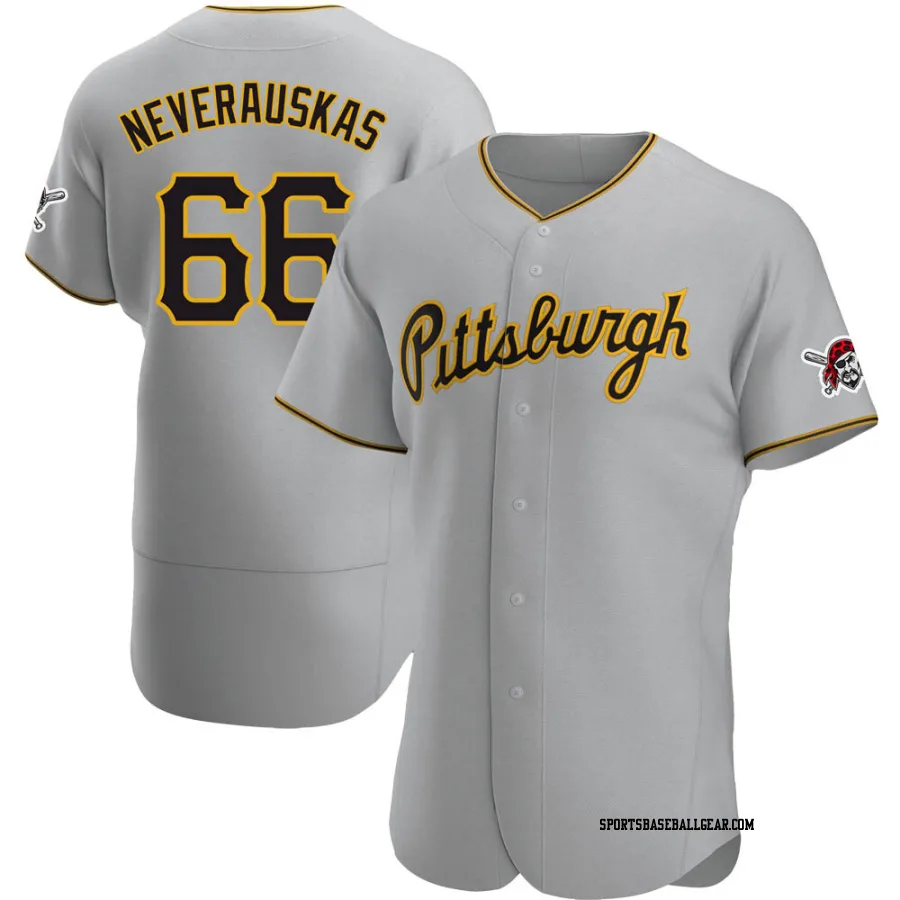 Dovydas Neverauskas Men's Pittsburgh Pirates Gray Authentic Road Jersey