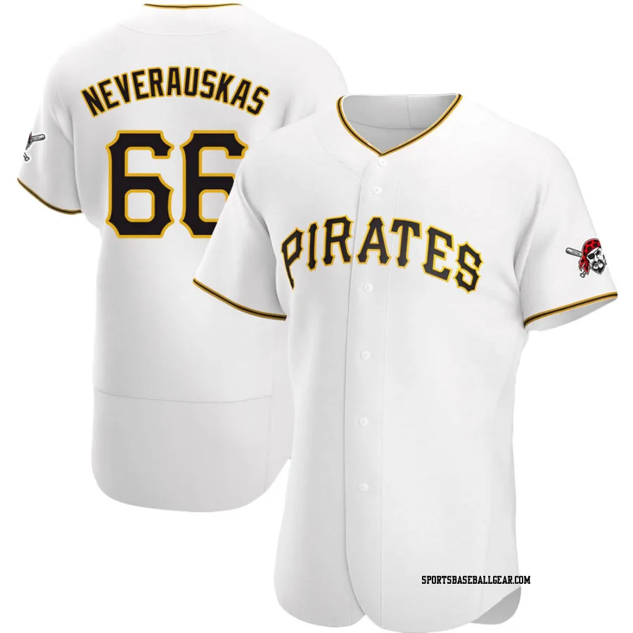 Dovydas Neverauskas Men's Pittsburgh Pirates White Authentic Home Jersey