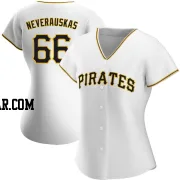 Dovydas Neverauskas Women's Pittsburgh Pirates White Replica Home Jersey