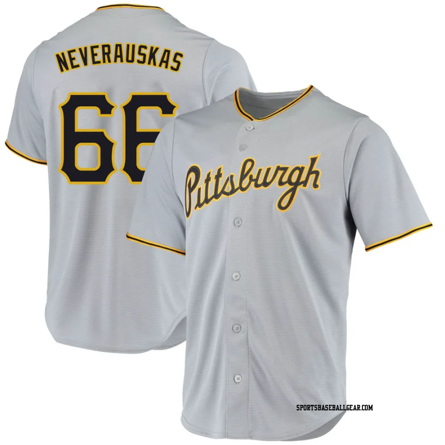 Dovydas Neverauskas Youth Pittsburgh Pirates Gray Replica Road Jersey