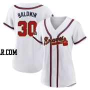 Drake Baldwin Women's Atlanta Braves Gold Authentic White 2022 Program Jersey