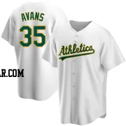 Drew Avans Men's Oakland Athletics White Replica Home Jersey
