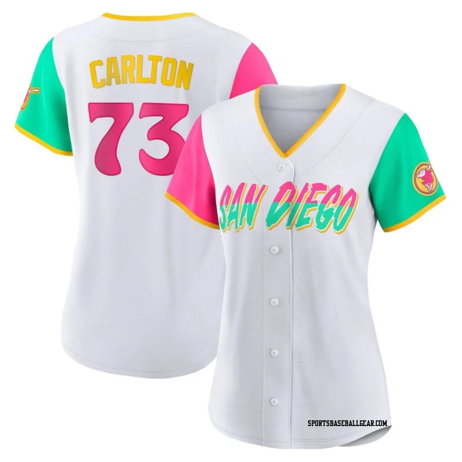 Drew Carlton Women's San Diego Padres White Authentic 2022 City Connect Jersey