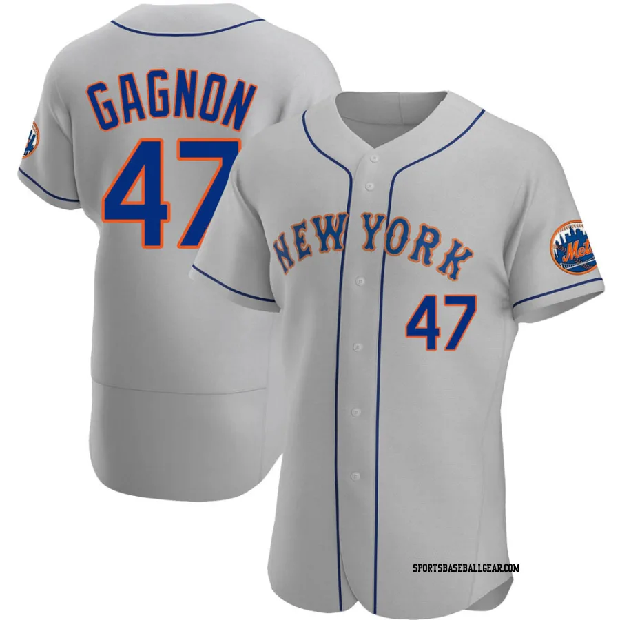 Drew Gagnon Men's New York Mets Gray Authentic Road Jersey