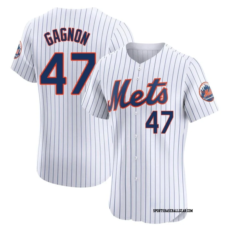 Drew Gagnon Men's New York Mets White Elite Home Jersey