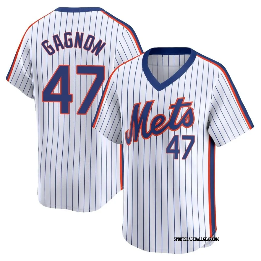 Drew Gagnon Youth New York Mets White Limited Cooperstown Collection Jersey