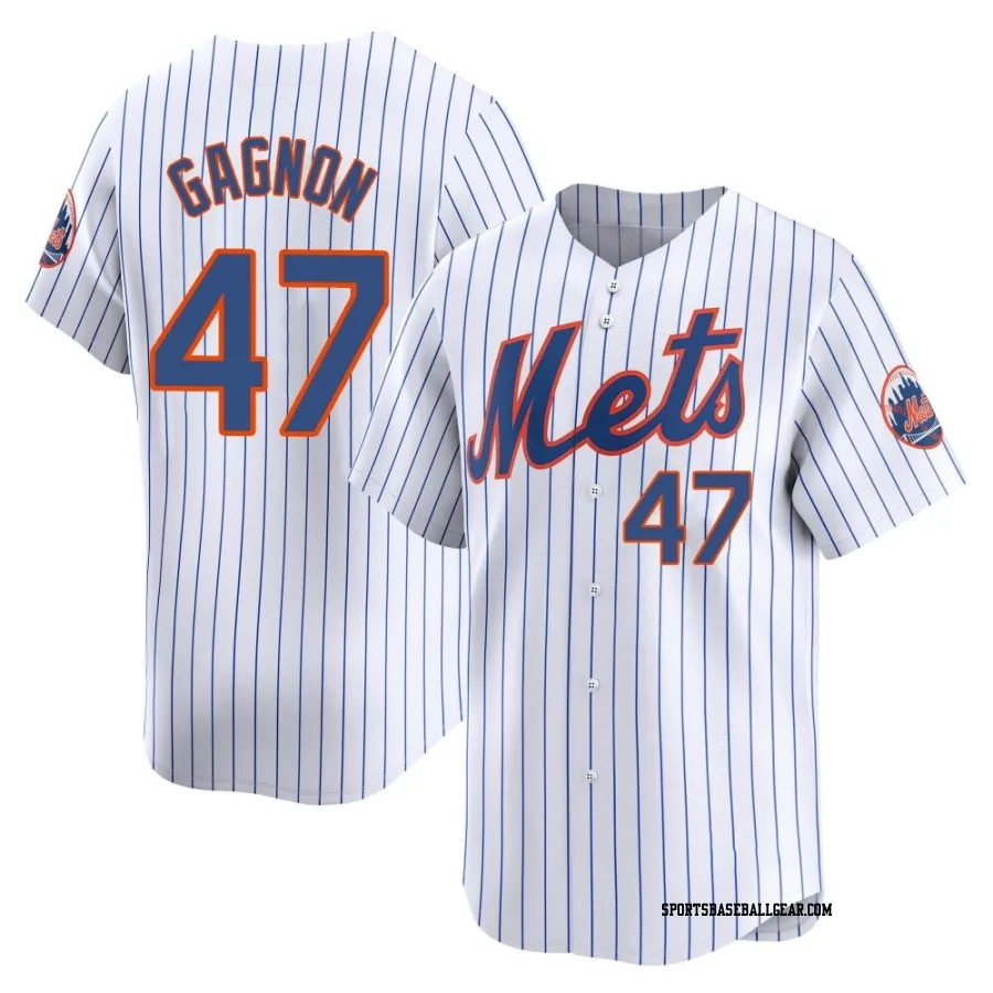 Drew Gagnon Youth New York Mets White Limited Home Jersey
