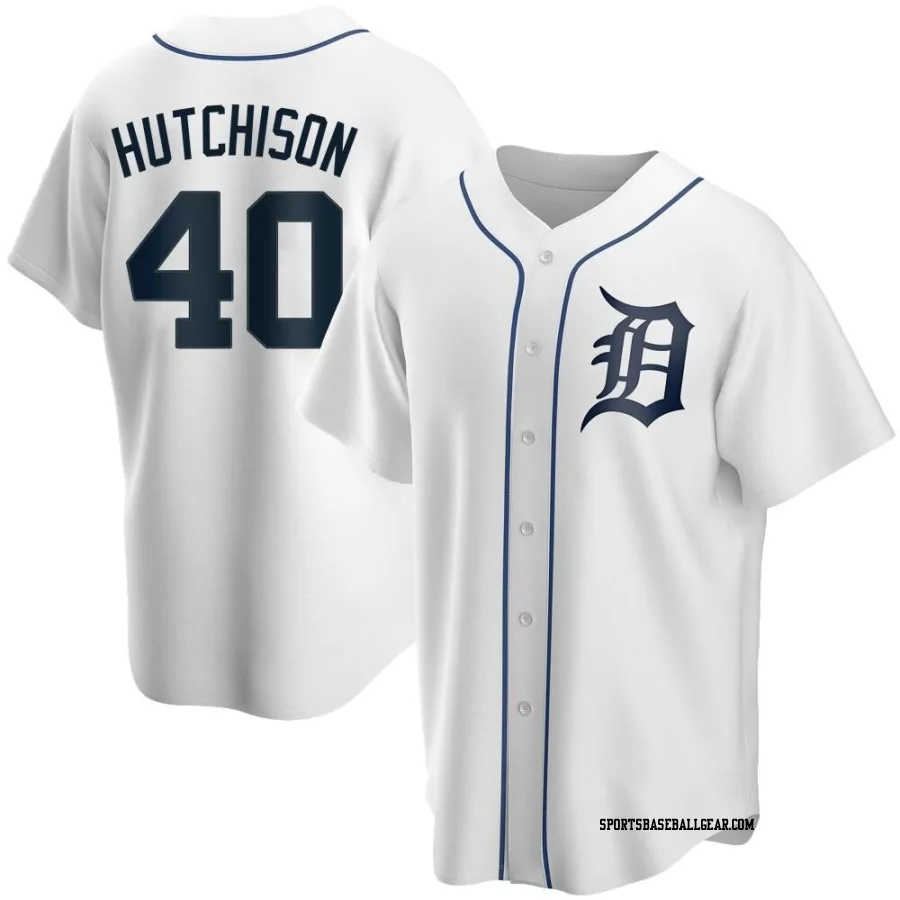 Drew Hutchison Men's Detroit Tigers White Replica Home Jersey
