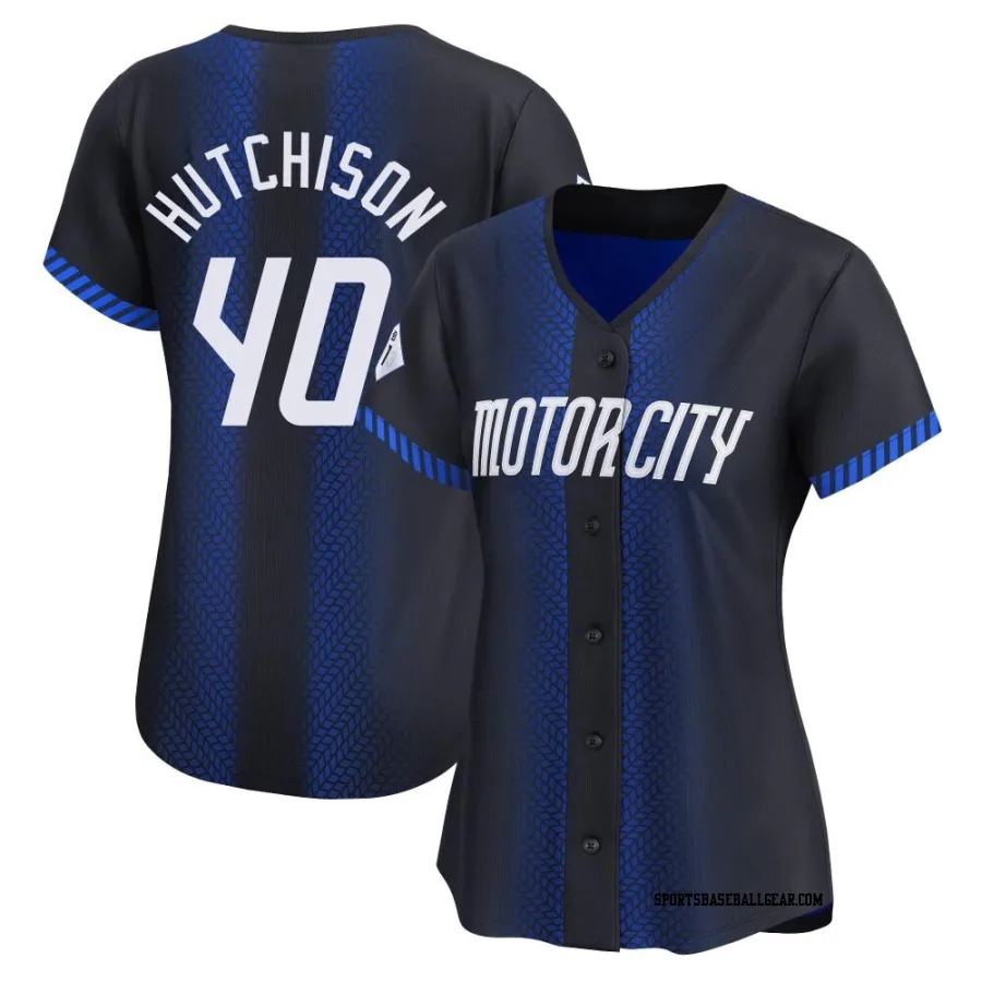 Drew Hutchison Women's Detroit Tigers Blue Limited 2024 City Connect Jersey