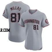 Drew Millas Men's Washington Nationals Gray Elite Road Jersey
