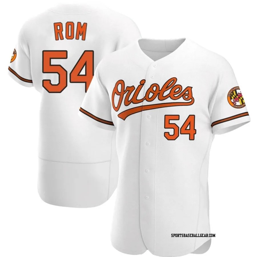 Drew Rom Men's Baltimore Orioles White Authentic Home Jersey