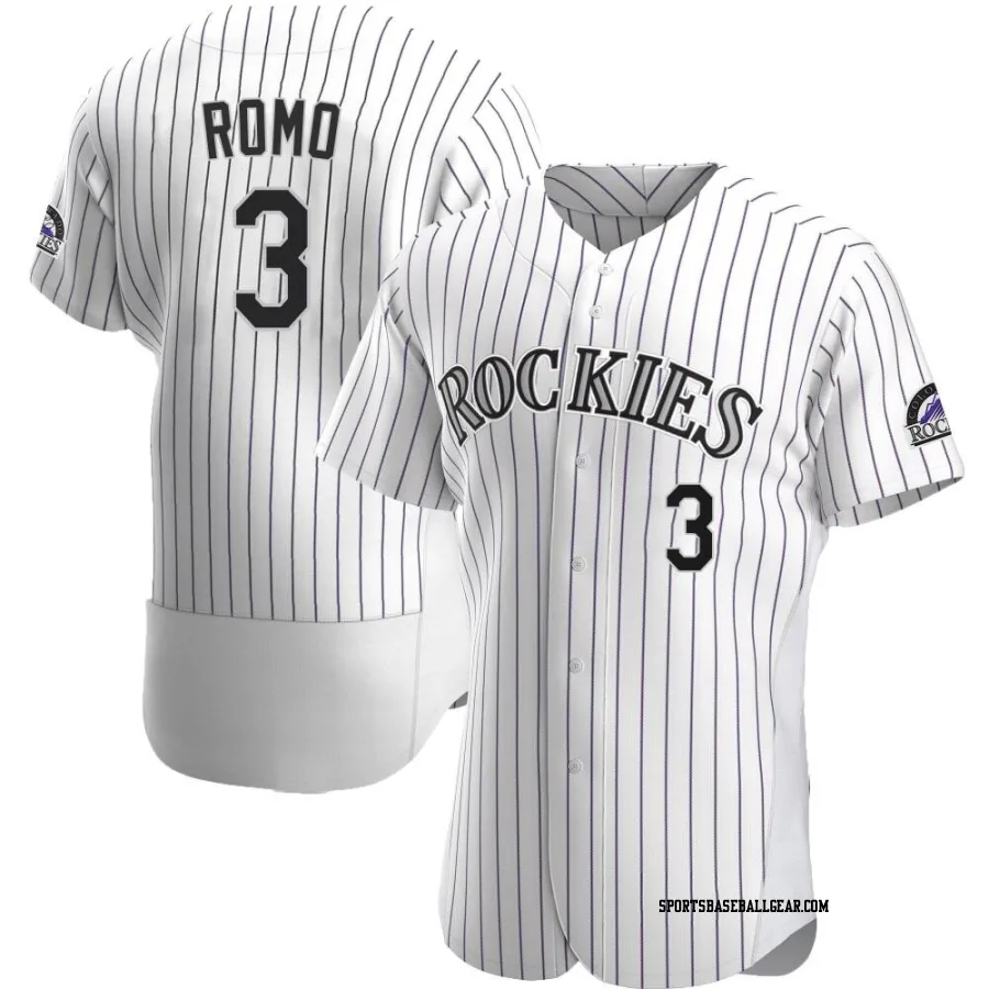 Drew Romo Men's Colorado Rockies White Authentic Home Jersey