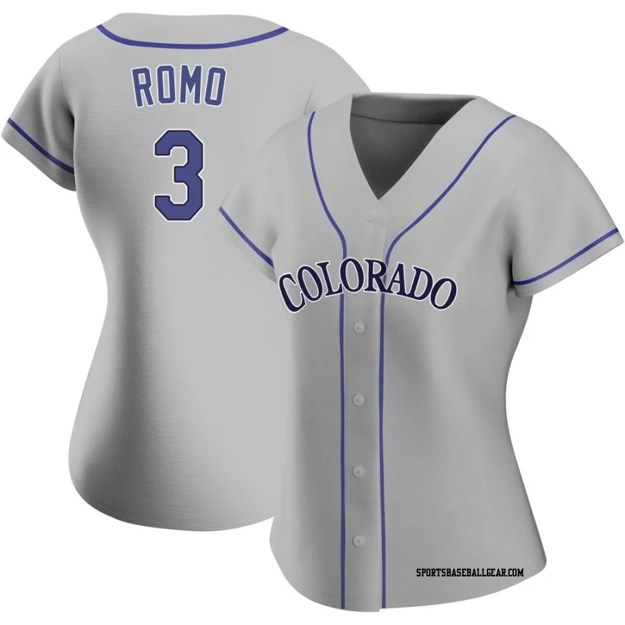 Drew Romo Women's Colorado Rockies Gray Replica Road Jersey