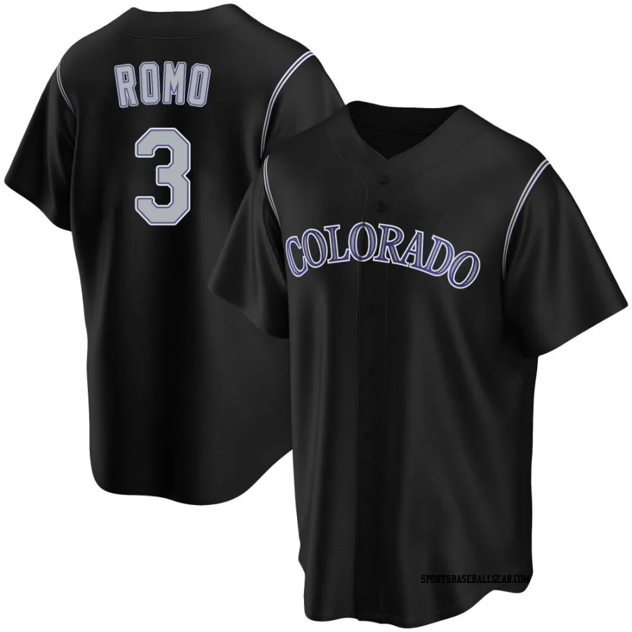 Drew Romo Youth Colorado Rockies Black Replica Alternate Jersey
