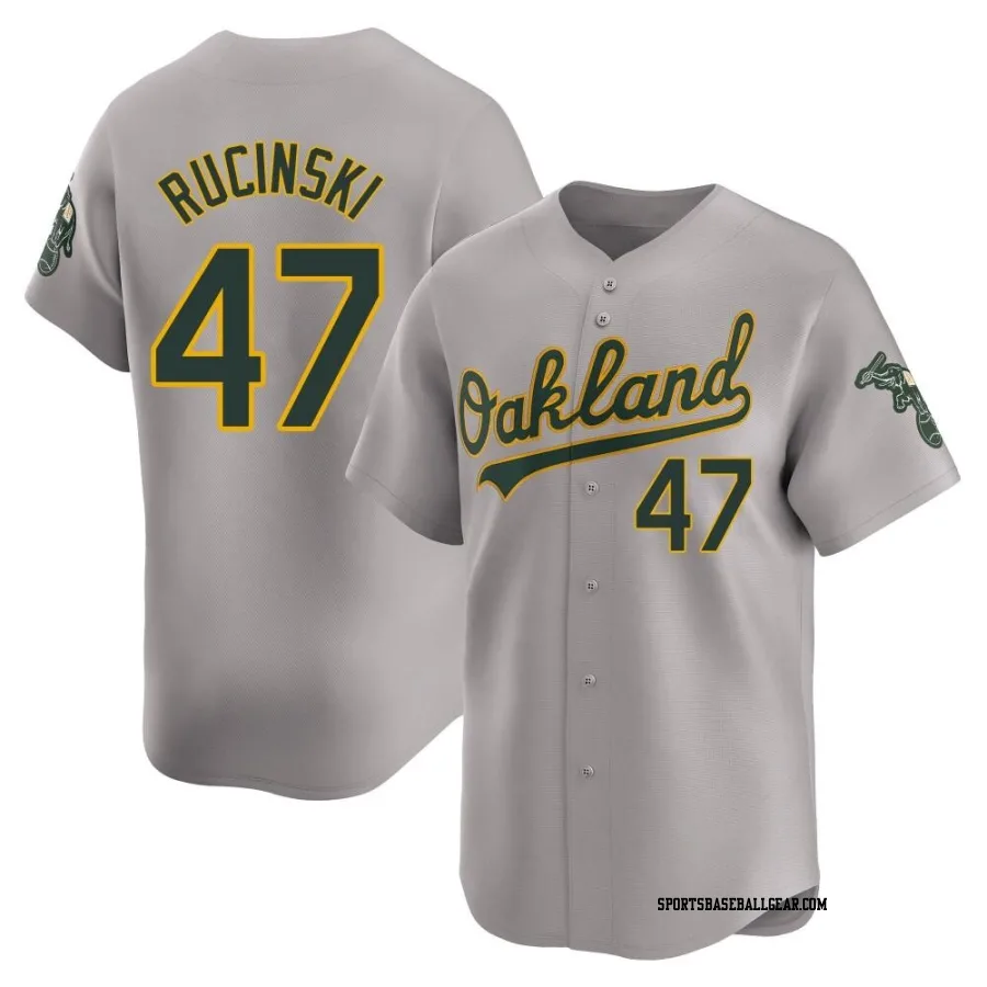 Drew Rucinski Men's Oakland Athletics Gray Limited Away Jersey