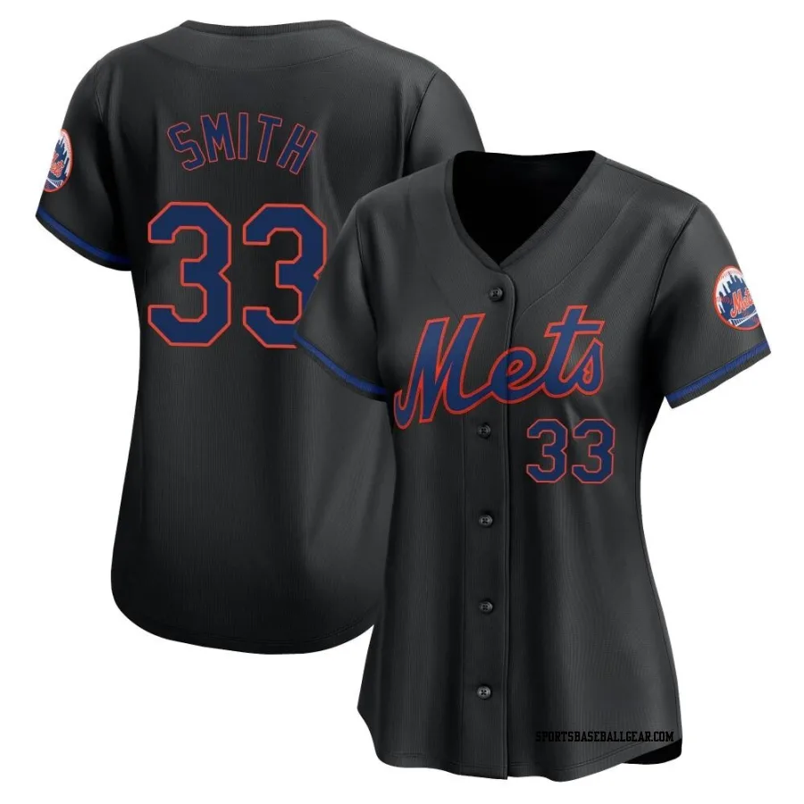 Drew Smith Women's New York Mets Black Limited Alternate Jersey