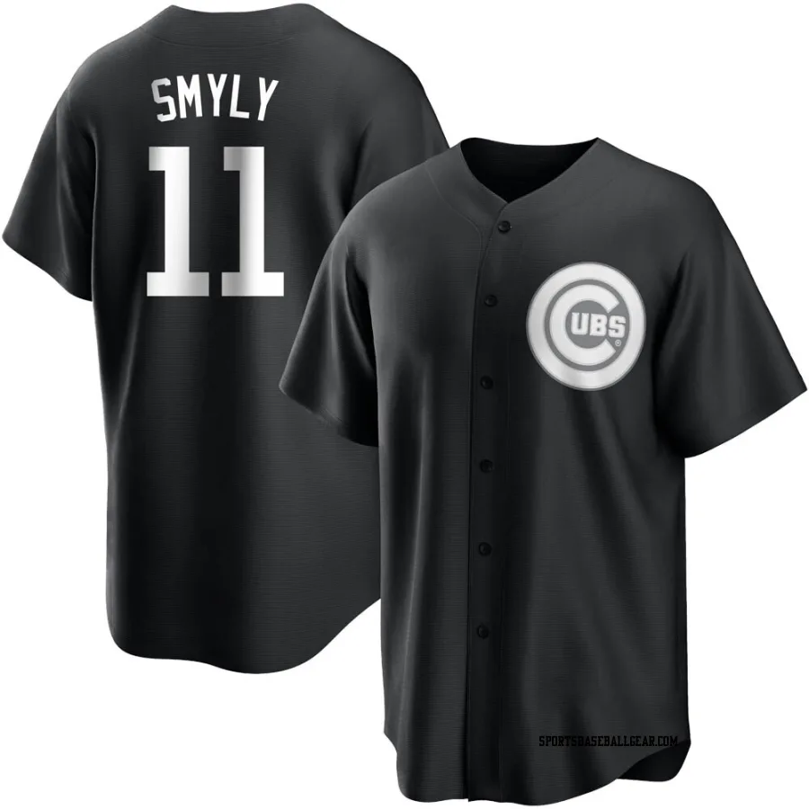 Drew Smyly Youth Chicago Cubs Black/White Replica Jersey