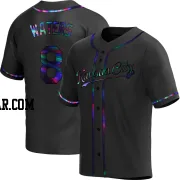 Drew Waters Men's Kansas City Royals Black Holographic Replica Alternate Jersey