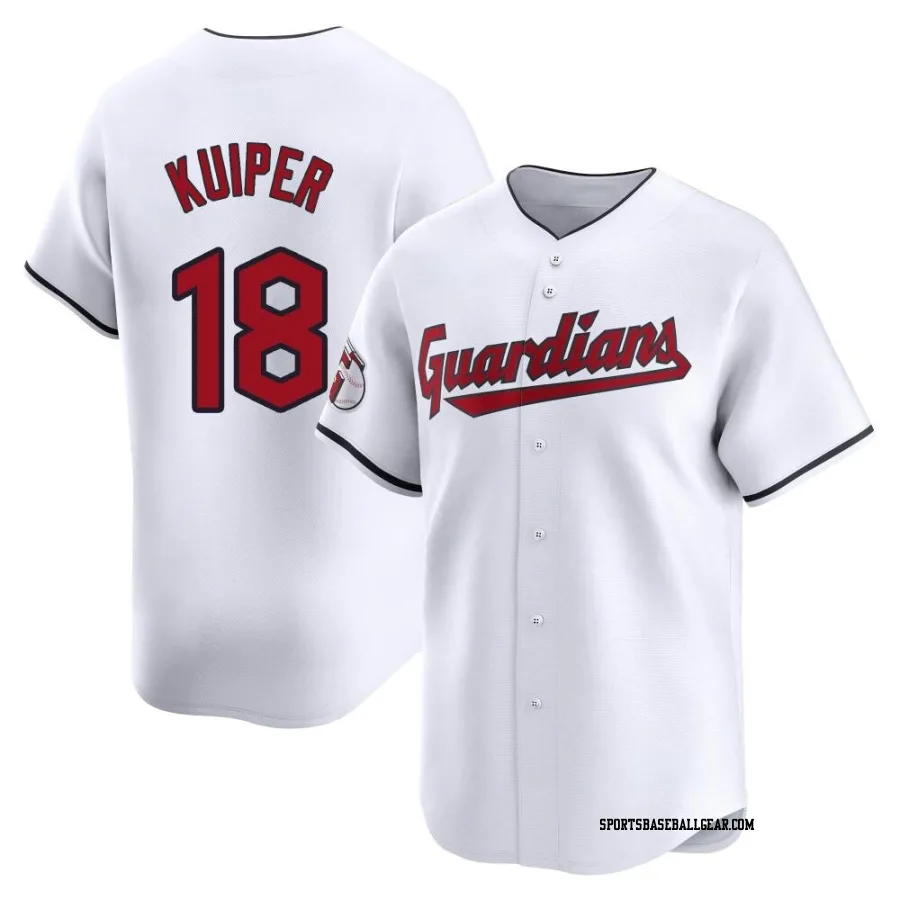 Duane Kuiper Men's Cleveland Guardians White Limited Home Jersey
