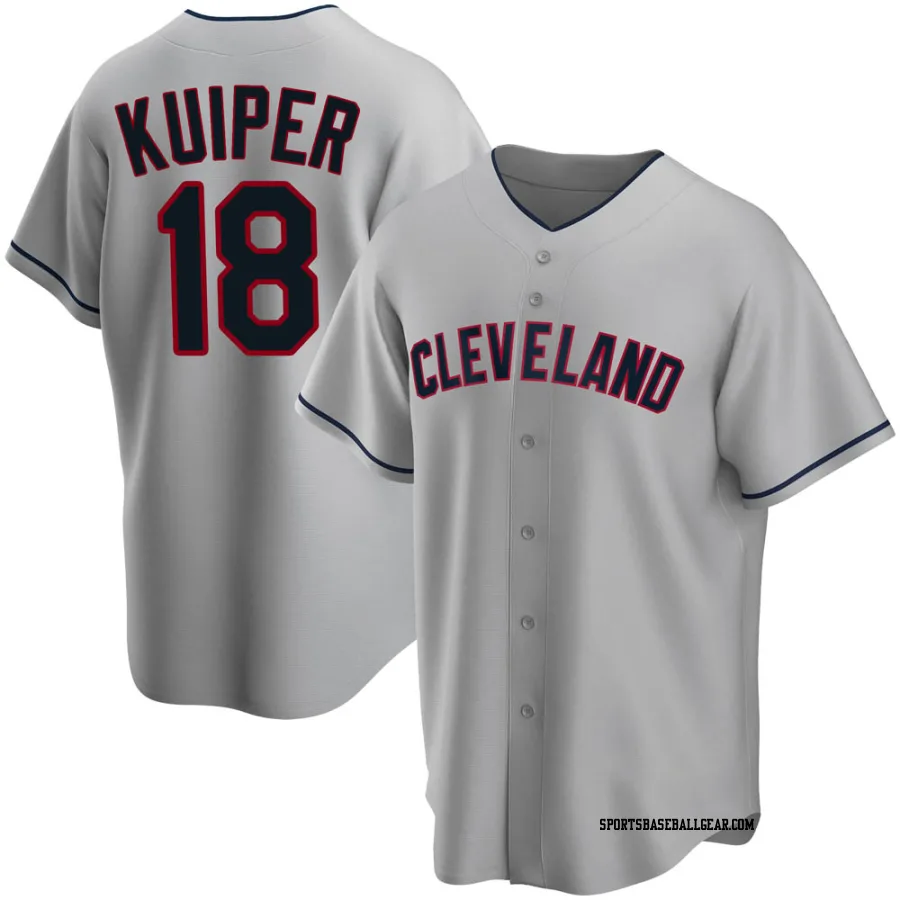 Duane Kuiper Youth Cleveland Guardians Gray Replica Road Jersey