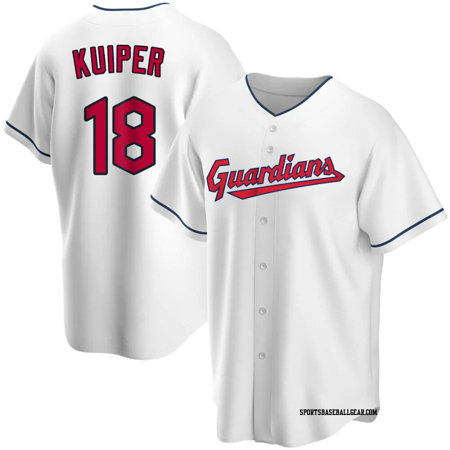 Duane Kuiper Youth Cleveland Guardians White Replica Home Jersey