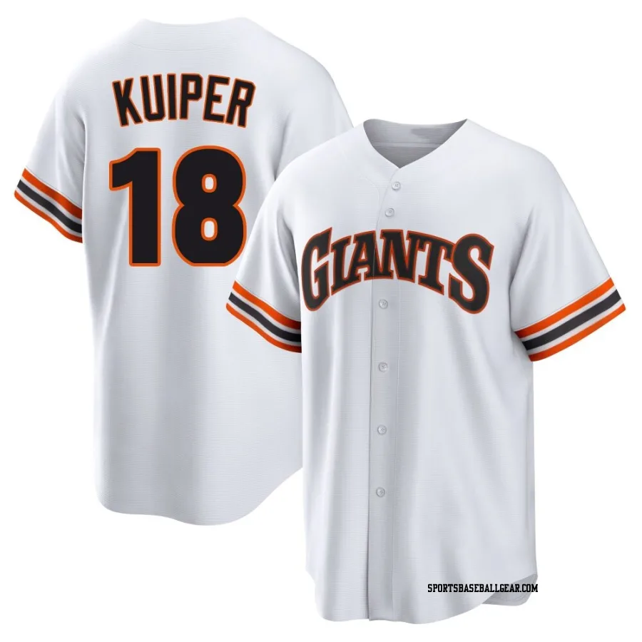 Duane Kuiper Youth San Francisco Giants White Limited Throwback Cooperstown Collection Jersey