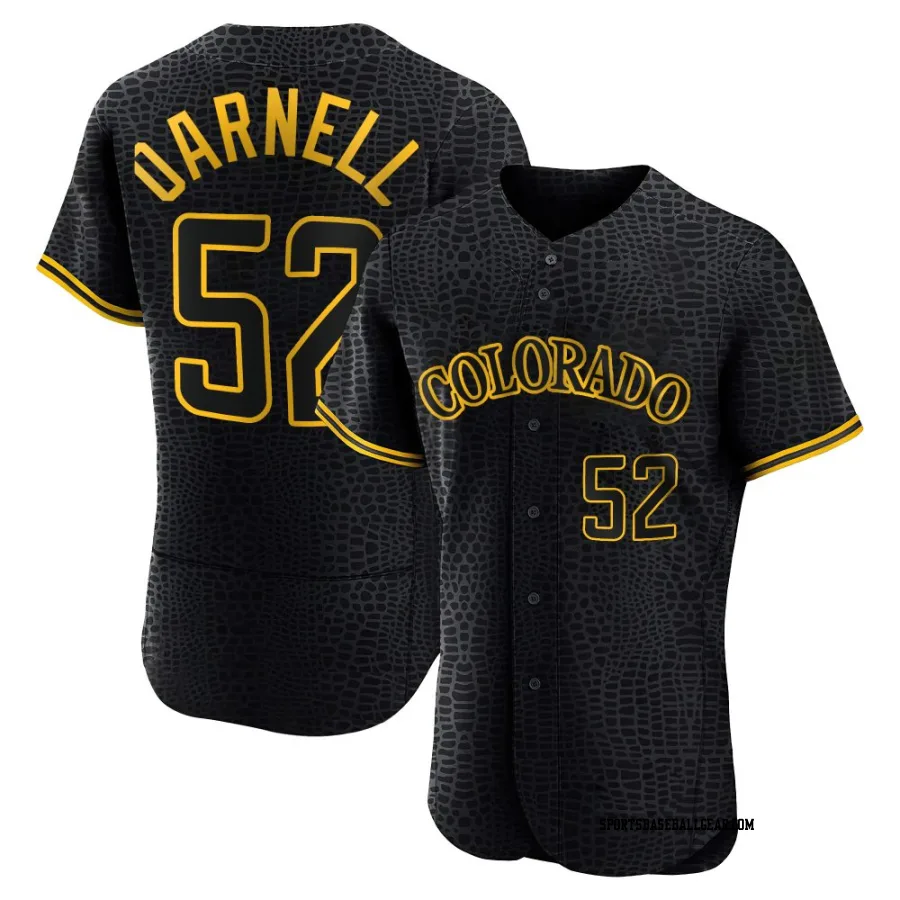 Dugan Darnell Men's Colorado Rockies Black Authentic Snake Skin City Jersey