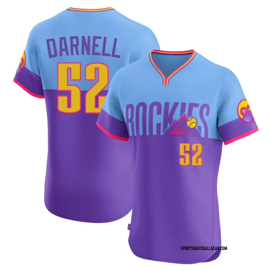Dugan Darnell Men's Colorado Rockies Purple/Light Elite Blue 2025 City Connect Jersey