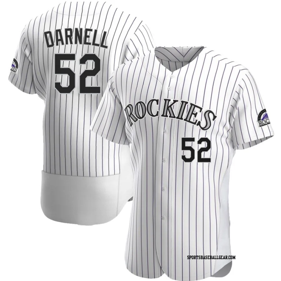 Dugan Darnell Men's Colorado Rockies White Authentic Home Jersey