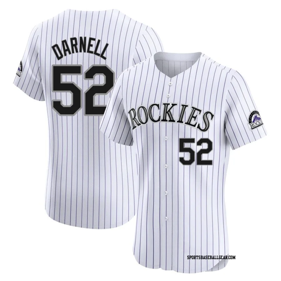Dugan Darnell Men's Colorado Rockies White Elite Home Jersey