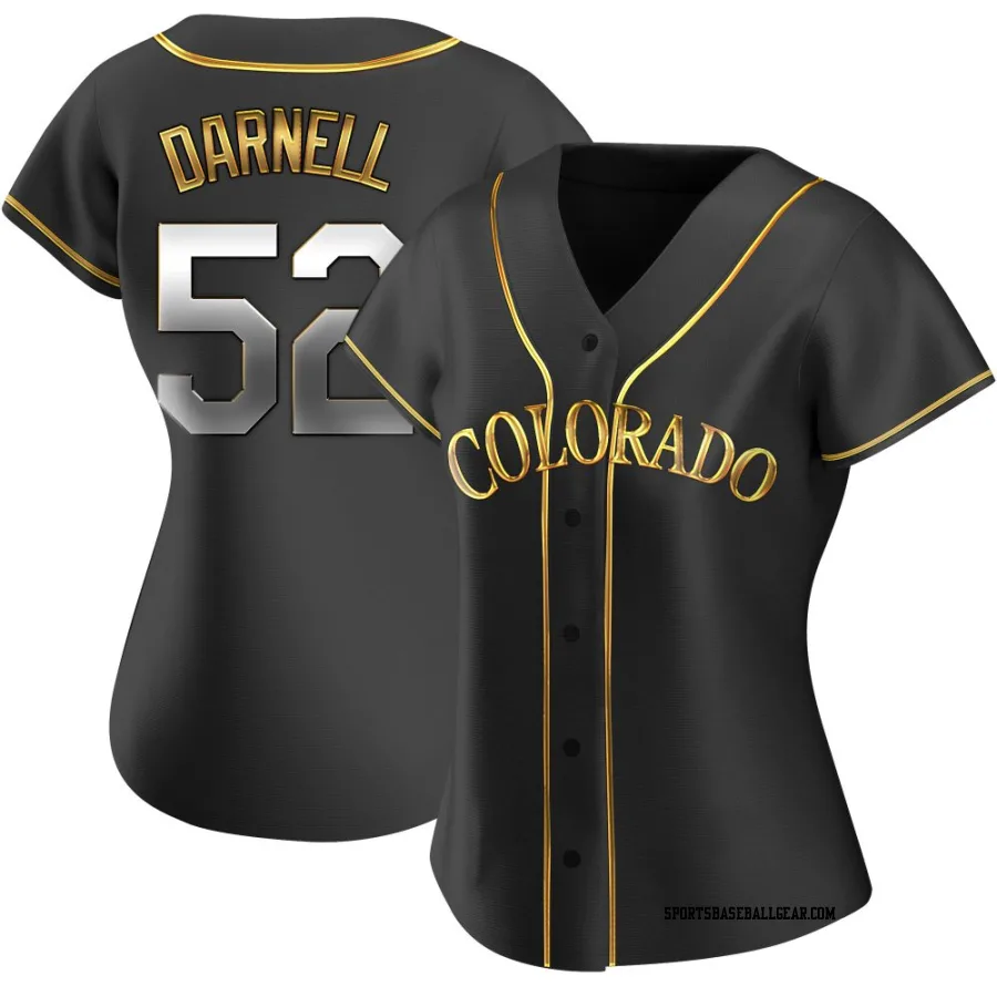 Dugan Darnell Women's Colorado Rockies Black Golden Replica Alternate Jersey