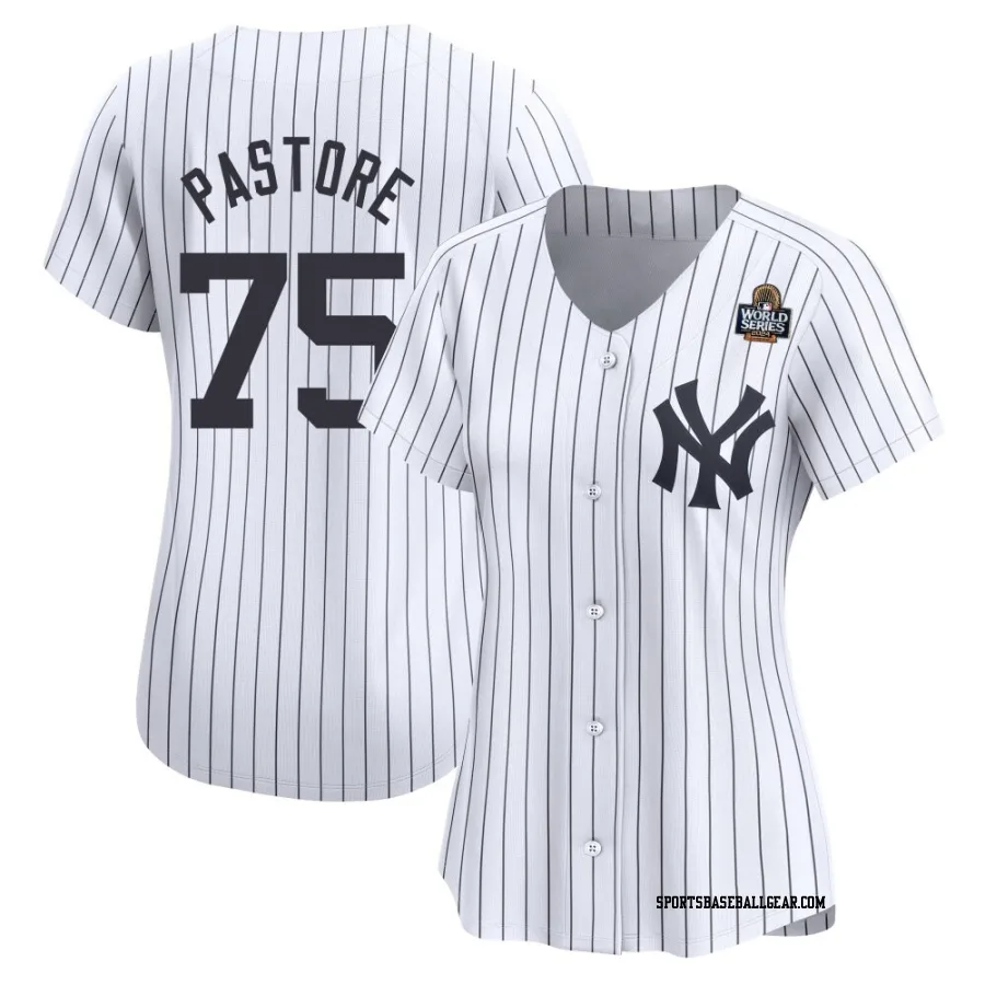 Duncan Pastore Women's New York Yankees White Limited Yankee Home 2024 World Series Jersey