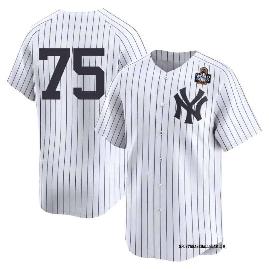Duncan Pastore Youth New York Yankees White Limited Yankee Home 2nd 2024 World Series Jersey