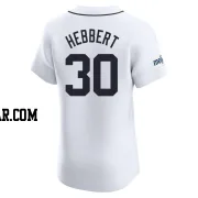 Duque Hebbert Men's Detroit Tigers White Elite Home Patch Jersey