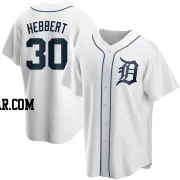 Duque Hebbert Men's Detroit Tigers White Replica Home Jersey