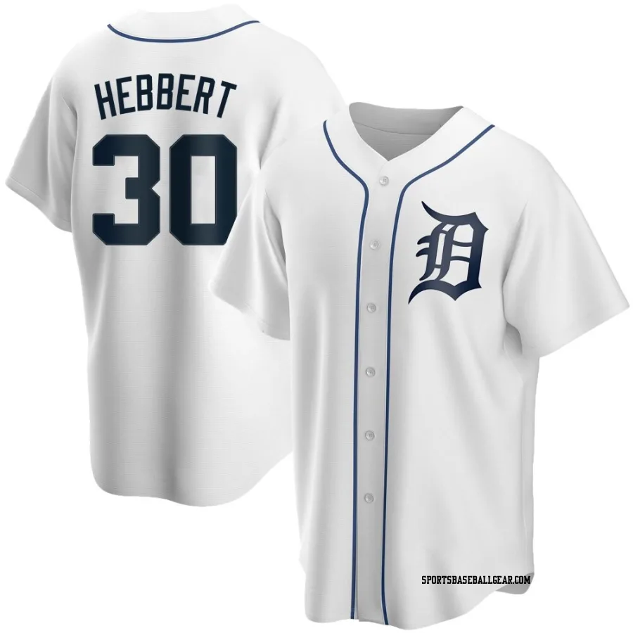 Duque Hebbert Men's Detroit Tigers White Replica Home Jersey