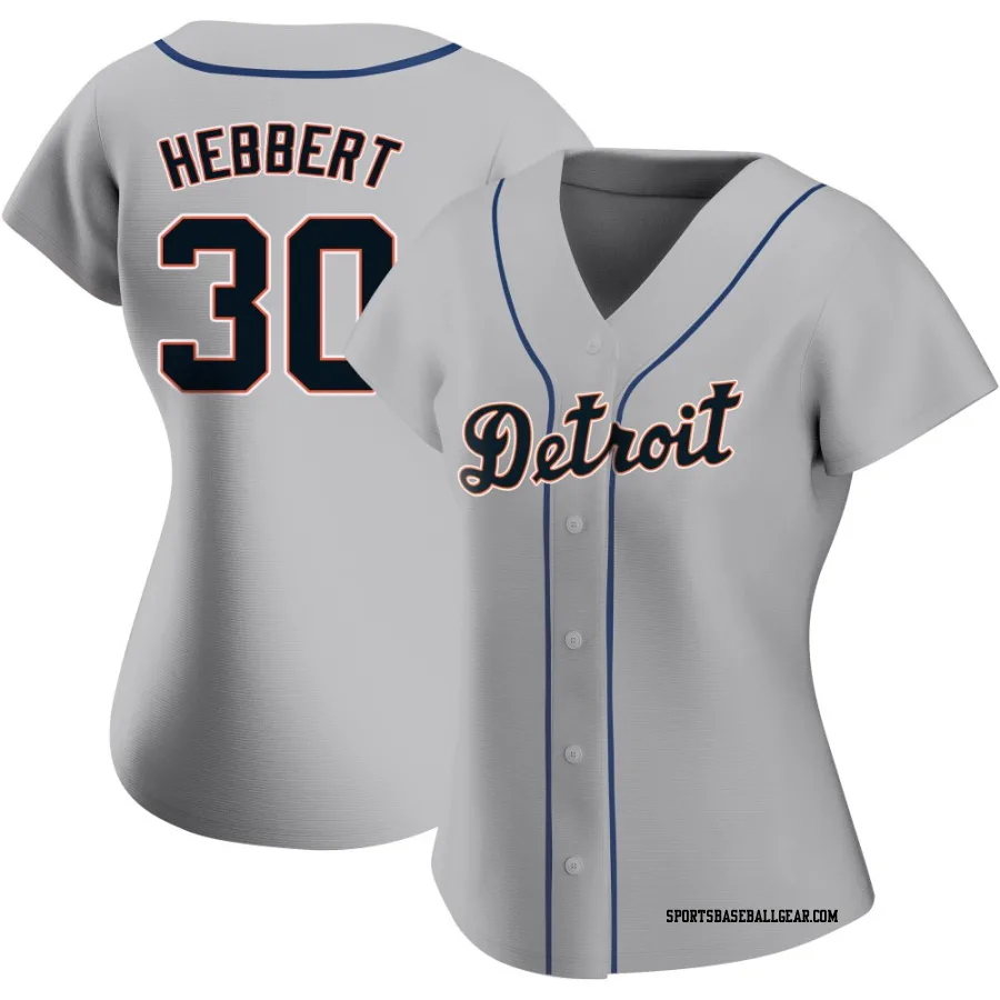 Duque Hebbert Women's Detroit Tigers Gray Replica Road Jersey