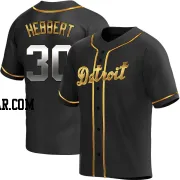 Duque Hebbert Youth Detroit Tigers Black Golden Replica Alternate Jersey
