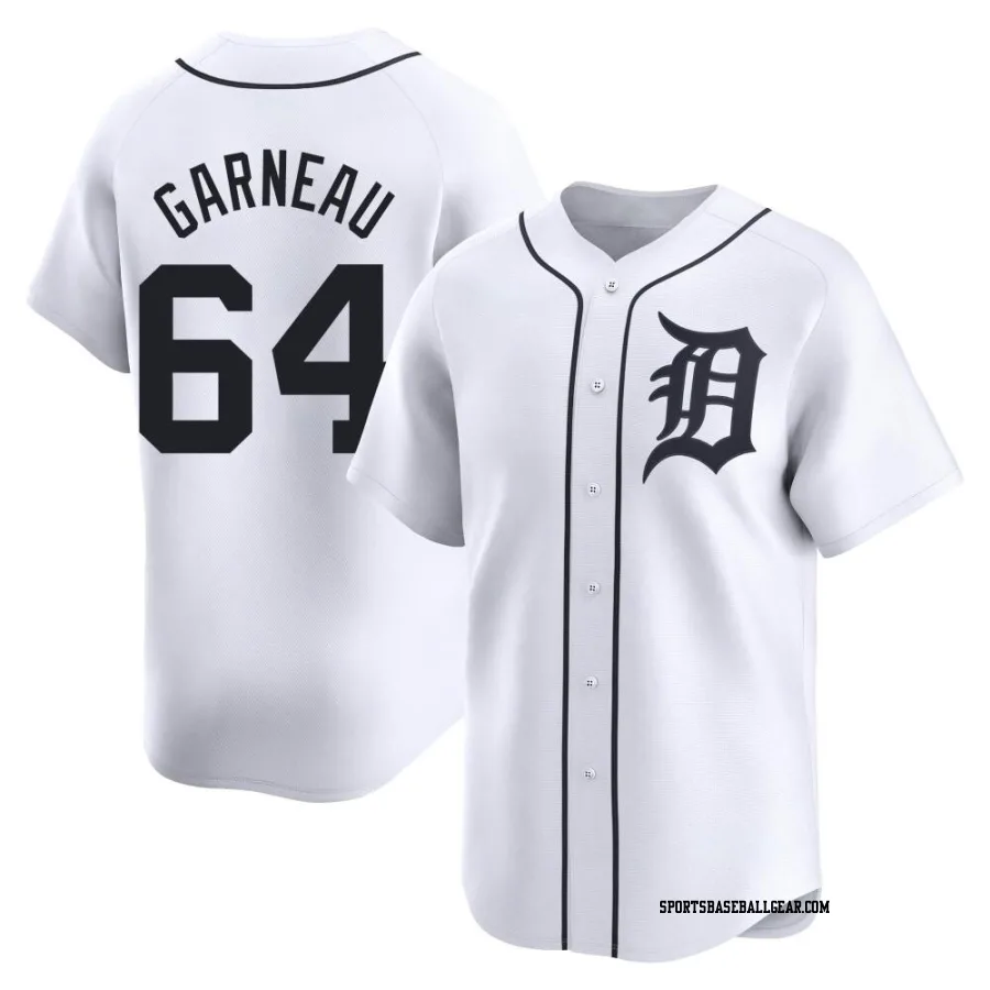 Dustin Garneau Men's Detroit Tigers White Limited Home Jersey