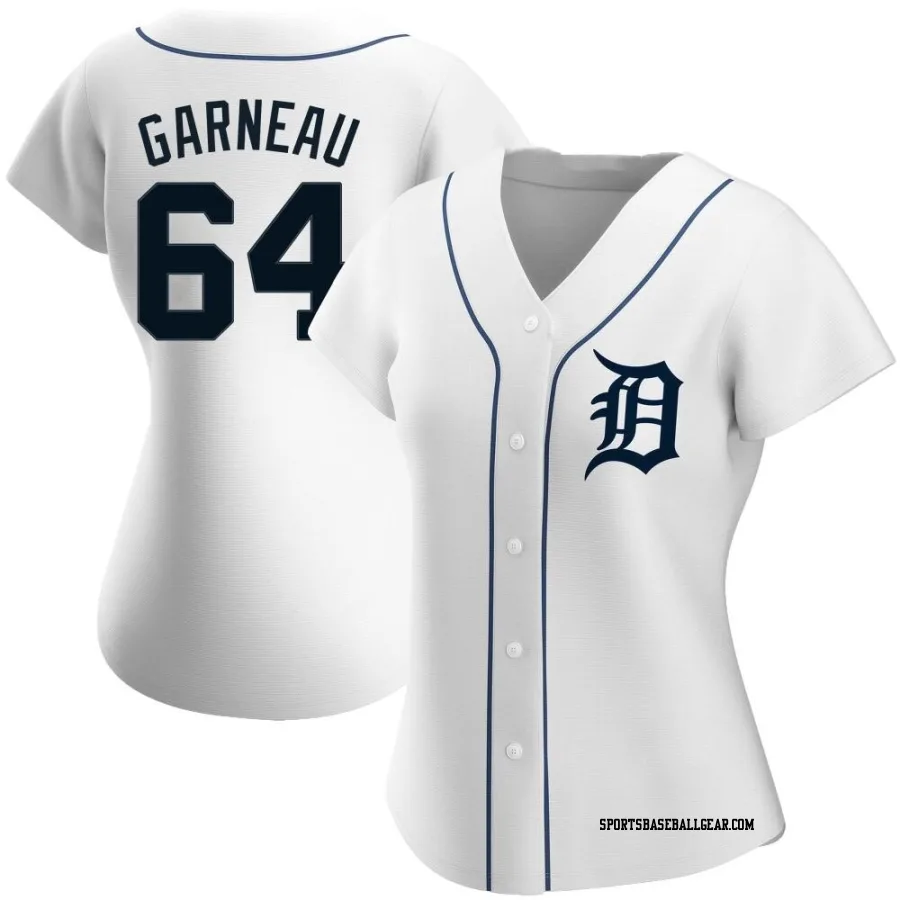 Dustin Garneau Women's Detroit Tigers White Replica Home Jersey