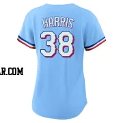 Dustin Harris Women's Texas Rangers Light Blue Replica Alternate Jersey
