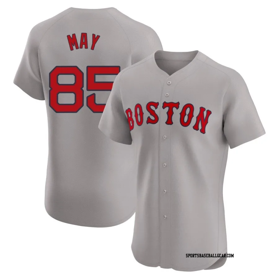 Dustin May Men's Boston Red Sox Gray Elite Road Jersey