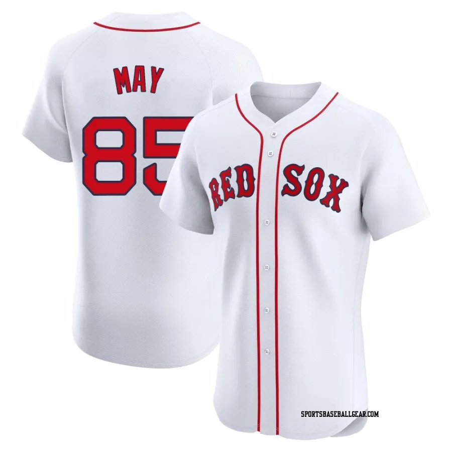 Dustin May Men's Boston Red Sox White Elite Home Patch Jersey