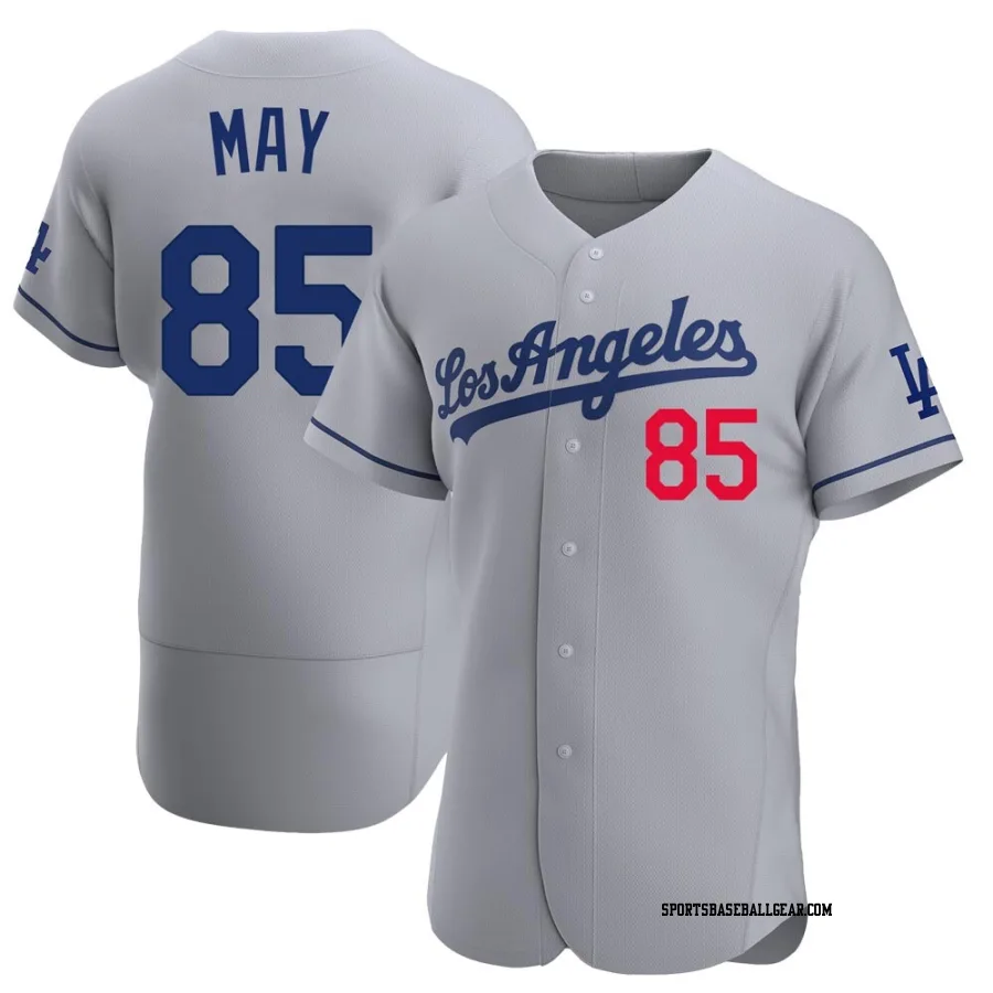 Dustin May Men's Los Angeles Dodgers Gray Authentic Away Jersey