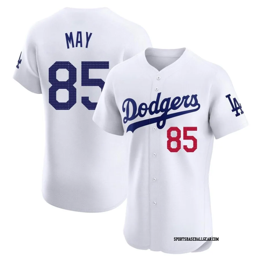 Dustin May Men's Los Angeles Dodgers White Elite Home Jersey