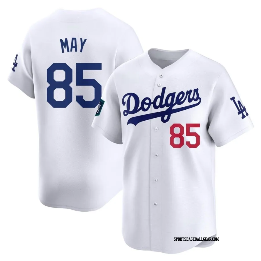Dustin May Men's Los Angeles Dodgers White Limited 2024 World Tour Seoul Series Home Jersey